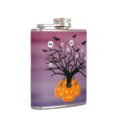 Halloween Pumpkin Jack O' Lantern Dead Tree Heupfles (Rechts)