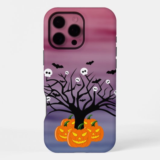Halloween Pumpkin Jack O' Lantern Dead Tree iPhone Hoesje (Achterkant)