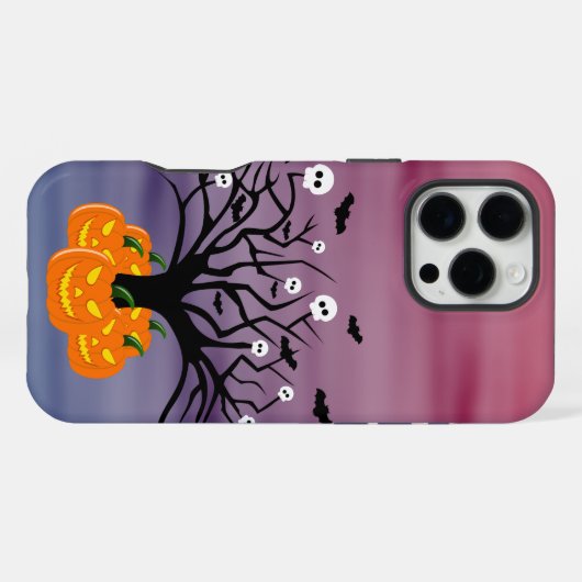 Halloween Pumpkin Jack O' Lantern Dead Tree iPhone Hoesje (Achterkant horizontaal)