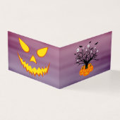 Halloween Pumpkin Jack O' Lantern Dead Tree Kaart (Buitenkant)