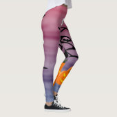 Halloween Pumpkin Jack O' Lantern Dead Tree Leggings (Rechts)
