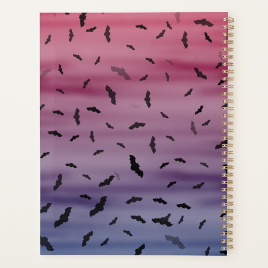 Halloween Pumpkin Jack O' Lantern Dead Tree Planner (Achterkant)