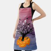 Halloween Pumpkin Jack O' Lantern Dead Tree Schort (Insitu)