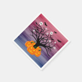 Halloween Pumpkin Jack O' Lantern Dead Tree Servet (Hoek)