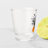 Halloween Pumpkin Jack O' Lantern Dead Tree Shot Glas (Links)