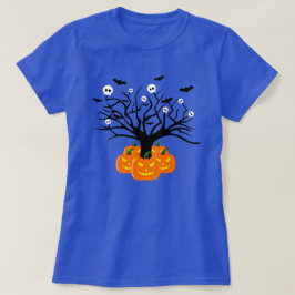 Halloween Pumpkin Jack O' Lantern Dead Tree T-shirt