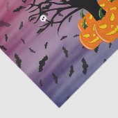 Halloween Pumpkin Jack O' Lantern Dead Tree Tissuepapier (Detail)