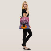 Halloween Pumpkin Jack O' Lantern Dead Tree Tote Bag (Op model)