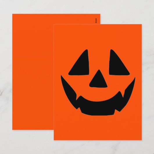 Halloween Pumpkin Jack O Lantern Face Feestdagenkaart (Voorkant / Achterkant)