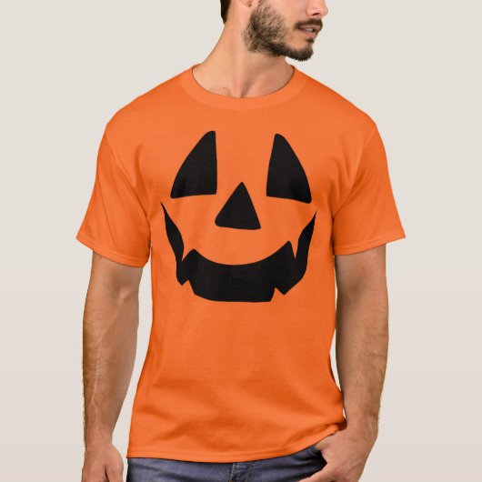 Halloween Pumpkin Jack O Lantern Face T-shirt (Voorkant)