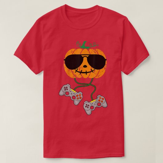 Halloween Pumpkin Jack O Lantern Halloween Gamer B T-shirt (Design voorkant)