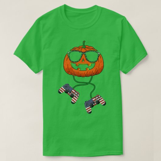 Halloween Pumpkin Jack O Lantern Halloween Gamer U T-shirt (Design voorkant)