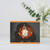 Halloween Pumpkin Jack O Lantern Skull Briefkaart (Staand voorkant)