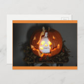 Halloween Pumpkin Jack O Lantern Skull Briefkaart (Voorkant / Achterkant)
