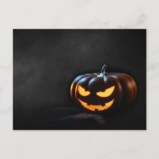 Halloween Pumpkin Jack-O-Lantern Spooky Briefkaart (Voorkant)