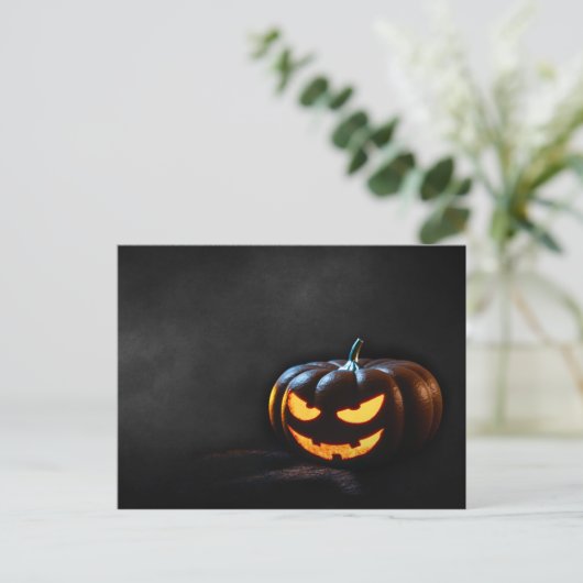 Halloween Pumpkin Jack-O-Lantern Spooky Briefkaart (Staand voorkant)