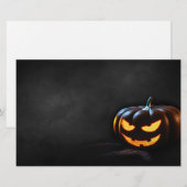 Halloween Pumpkin Jack-O-Lantern Spooky Briefpapier (Voorkant / Achterkant)