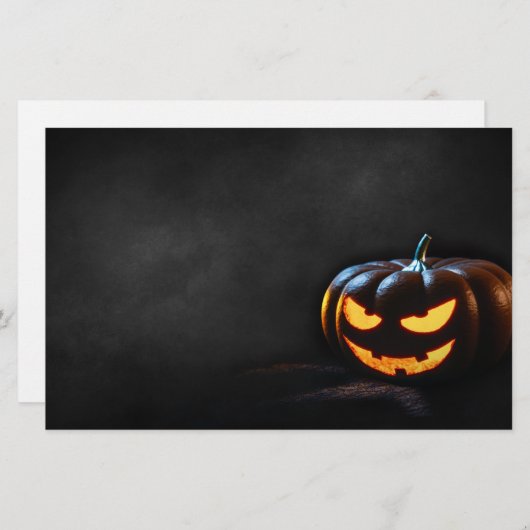 Halloween Pumpkin Jack-O-Lantern Spooky Briefpapier (Voorkant / Achterkant)