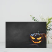Halloween Pumpkin Jack-O-Lantern Spooky Briefpapier (Staand voorkant)