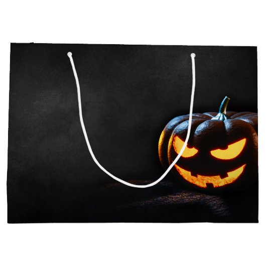Halloween Pumpkin Jack-O-Lantern Spooky Groot Cadeauzakje (Achterkant)