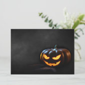Halloween Pumpkin Jack-O-Lantern Spooky Kaart (Staand voorkant)