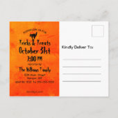 Halloween Pumpkin Jack O' Lantern Spooky Party Uitnodiging Briefkaart (Achterkant)