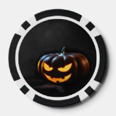 Halloween Pumpkin Jack-O-Lantern Spooky Poker Chips (Achterkant)
