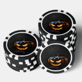 Halloween Pumpkin Jack-O-Lantern Spooky Poker Chips (Opstapeling)