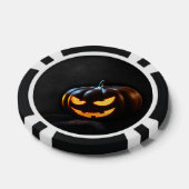 Halloween Pumpkin Jack-O-Lantern Spooky Poker Chips (Enkel)