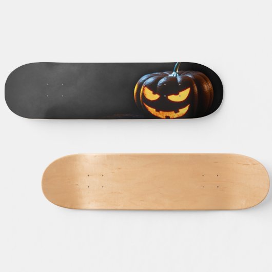 Halloween Pumpkin Jack-O-Lantern Spooky Skateboard (Horizontaal)