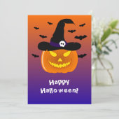 Halloween Pumpkin Jack o' Lantern Witch Pet (Staand voorkant)