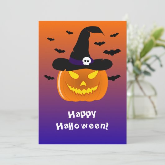 Halloween Pumpkin Jack o' Lantern Witch Pet (Staand voorkant)