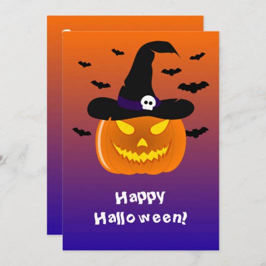 Halloween Pumpkin Jack o' Lantern Witch Pet (Voorkant / Achterkant)