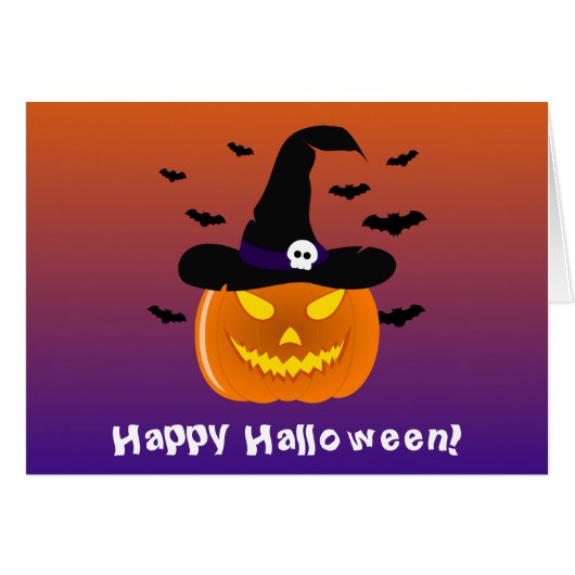 Halloween Pumpkin Jack o' Lantern Witch Pet (Voorkant Horizontaal)