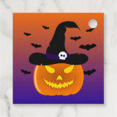 Halloween Pumpkin Jack o' Lantern Witch Pet Bedankjes Labels (Achterkant)