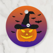 Halloween Pumpkin Jack o' Lantern Witch Pet Bedankjes Labels (Achterkant)