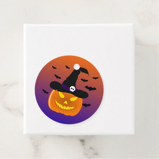 Halloween Pumpkin Jack o' Lantern Witch Pet Bedankjes Labels (In situ)