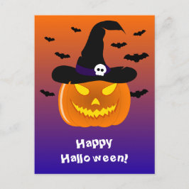 Halloween Pumpkin Jack o' Lantern Witch Pet Briefkaart