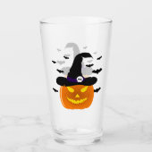 Halloween Pumpkin Jack o' Lantern Witch Pet Glas (Voorkant)