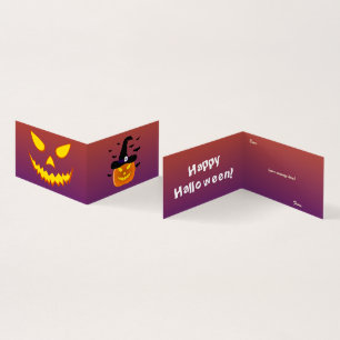 Halloween Pumpkin Jack o' Lantern Witch Pet Kaart