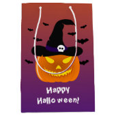 Halloween Pumpkin Jack o' Lantern Witch Pet Medium Cadeauzakje (Voorkant)