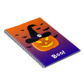 Halloween Pumpkin Jack o' Lantern Witch Pet Notitieboek (Rechterzijde)