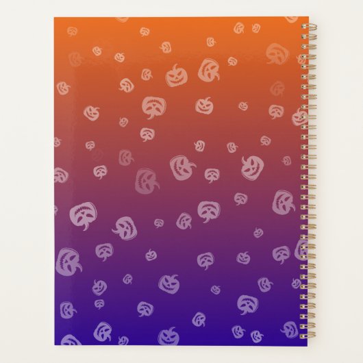 Halloween Pumpkin Jack o' Lantern Witch Pet Planner (Achterkant)