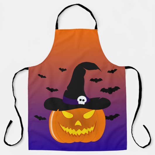 Halloween Pumpkin Jack o' Lantern Witch Pet Schort (Voorkant)