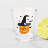 Halloween Pumpkin Jack o' Lantern Witch Pet Shot Glas (Voorkant)