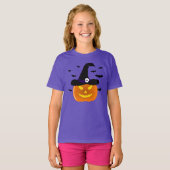 Halloween Pumpkin Jack o' Lantern Witch Pet T-shirt (Voorkant volledig)