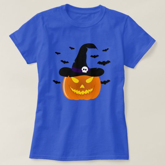 Halloween Pumpkin Jack o' Lantern Witch Pet T-shirt (Design voorkant)