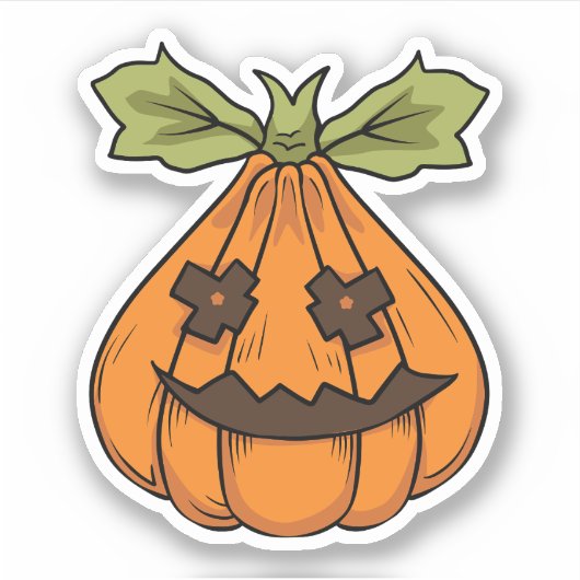 Halloween Pumpkin Karakter Sticker (Voorkant)