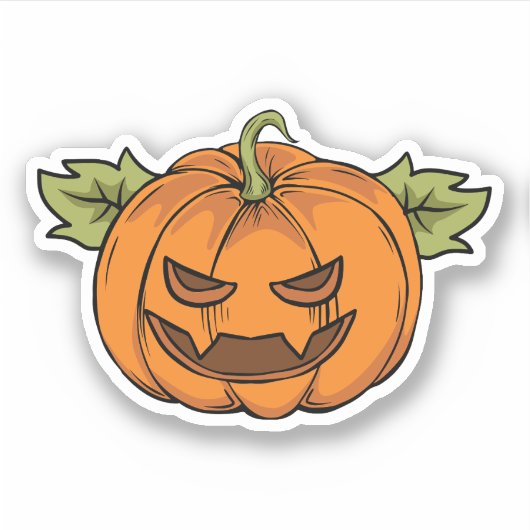Halloween Pumpkin Karakter Sticker (Voorkant)