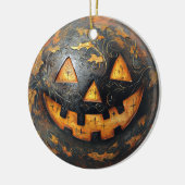 Halloween Pumpkin Keramisch Ornament (Links)